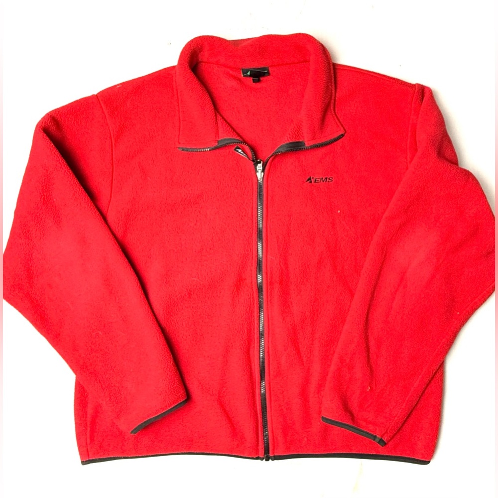 Vintage Eastern Mountain Sports Jacket Men’s XL Red EMS Fleece Full Zip Logo